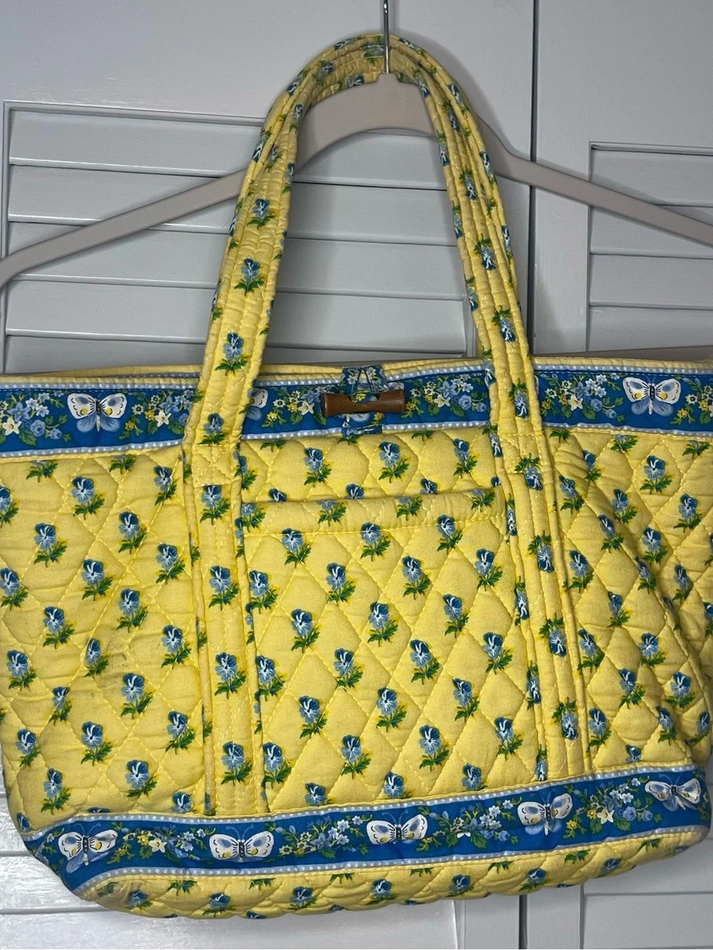 Vera Bradley Vintage Quilted Yellow Floral Katherine Tote - Picture 1 of 12